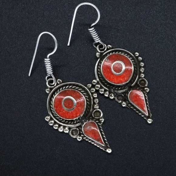 Traditional ethnic Gemstone earrings - Picture 1 of 8